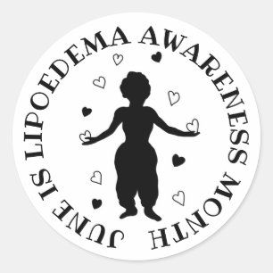 June is Lipedema Awareness Month Classic Round Sti Sticker