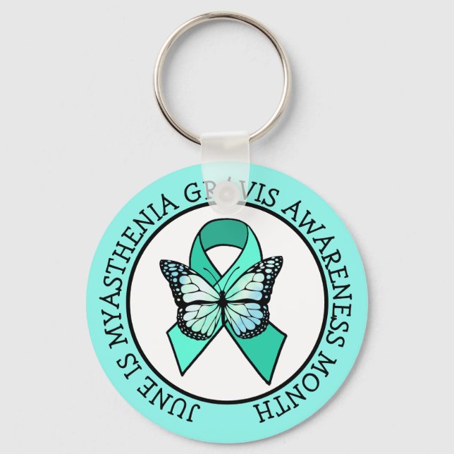 June is Myasthenia Gravis Awareness Month  Keychai Keychain (Front)