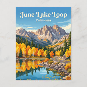 June Lake Loop USA Postcard