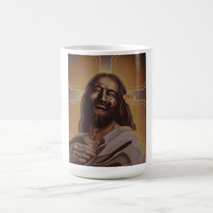 June Moon's Laughing Jesus mug