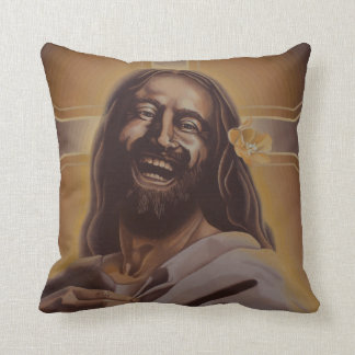 June Moon's Laughing Jesus Pillow