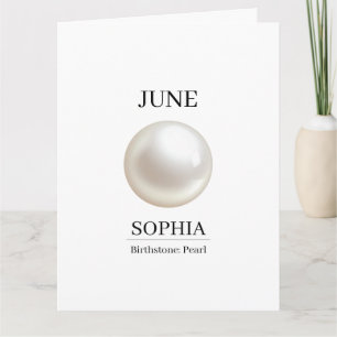 June Pearl Birthday Card
