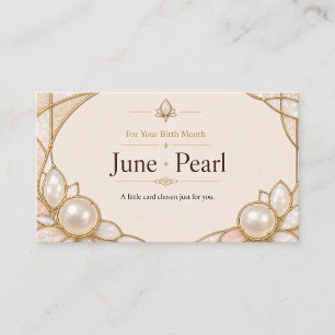 June Pearl Birthstone Shop Card