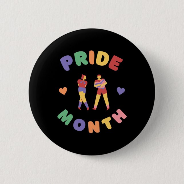 June Pride Month  2 Inch Round Button (Front)