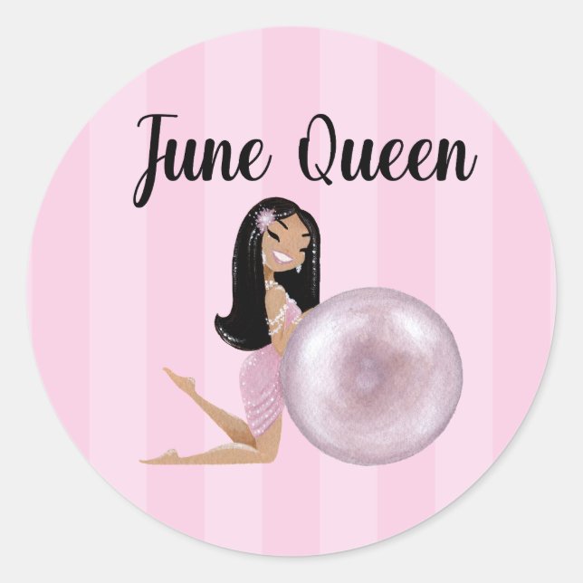 June Queen Classic Round Sticker (Front)