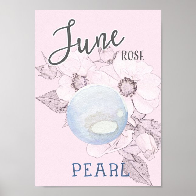 June Rose and Pearl Birthday Poster (Front)