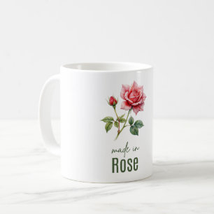 June Rose Birth Flower Flat Thank You Cup