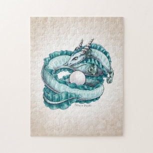 June’s Birthstone Dragon: Pearl Jigsaw Puzzle