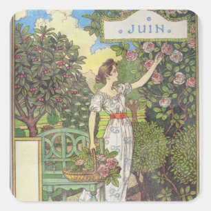 June Square Sticker