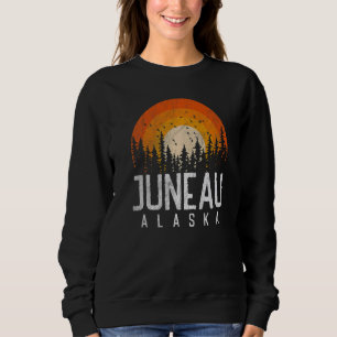 Juneau Alaska AK Vintage Retro Style City 70s 80s  Sweatshirt