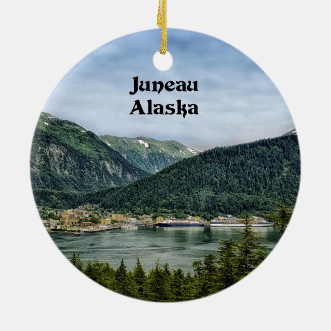 Juneau, Alaska Ceramic Ornament (Back)