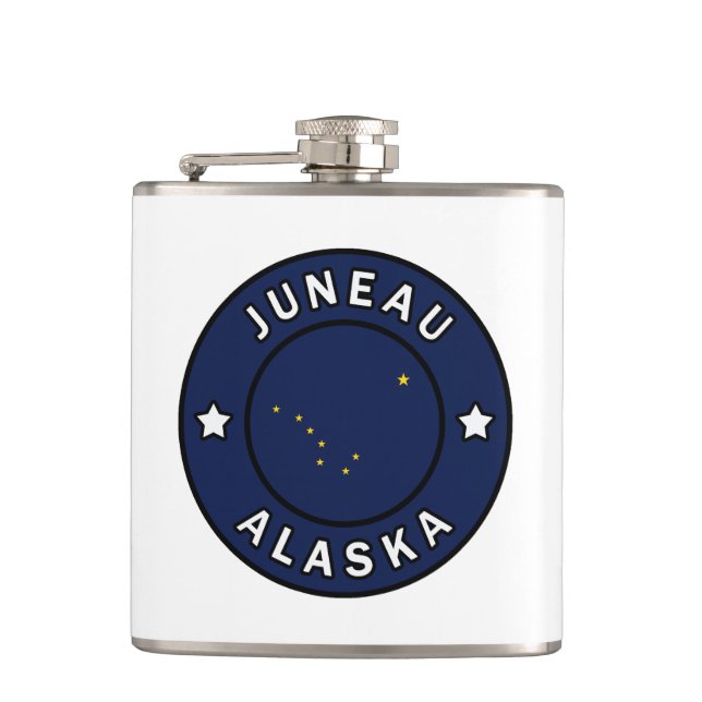 Juneau Alaska Hip Flask (Front)