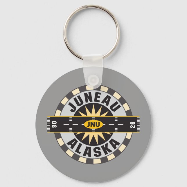 Juneau Alaska JNU Airport Keychain (Front)