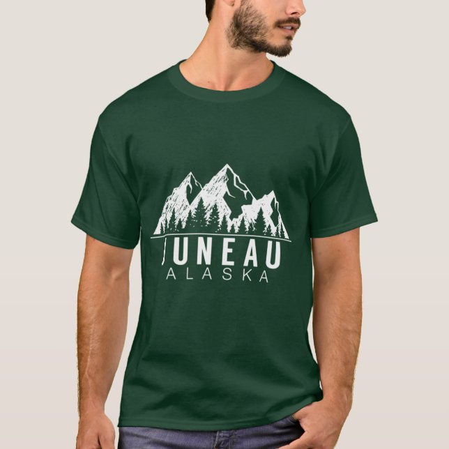Juneau Alaska Mountains T-Shirt (Front)
