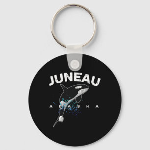 Juneau Alaska Orca Killer Whale Lover Vacation Tri Keychain