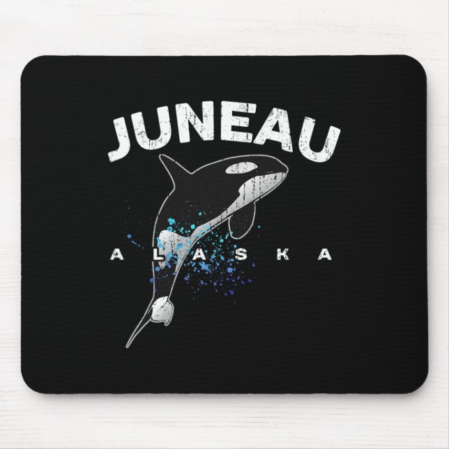Juneau Alaska Orca Killer Whale Lover Vacation Tri Mouse Pad (Front)