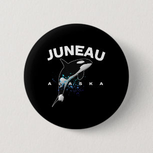 Juneau Alaska Orca Killer Whale Watching Camping V 2 Inch Round Button