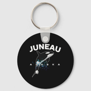 Juneau Alaska Orca Killer Whale Watching Camping V Keychain