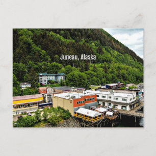 Juneau, Alaska, photograph of the town Postcard