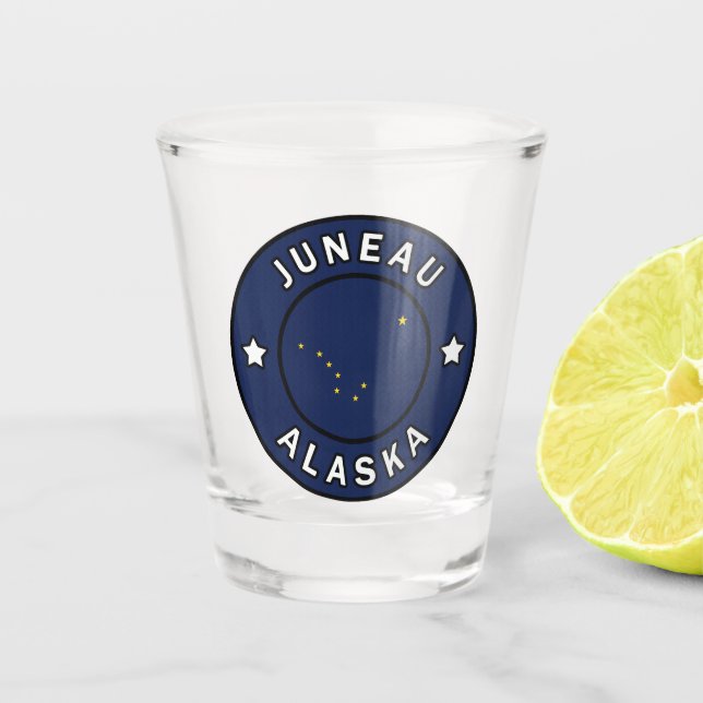 Juneau Alaska Shot Glass (Front)