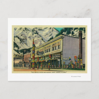 Juneau, Alaska View of Old Witch Totem and Nugge Postcard