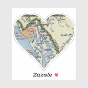 Juneau Alaska Vintage Map