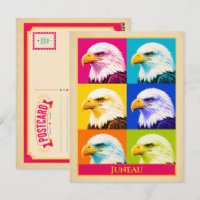 Juneau Postcard Alaska Bald Eagle Vintage