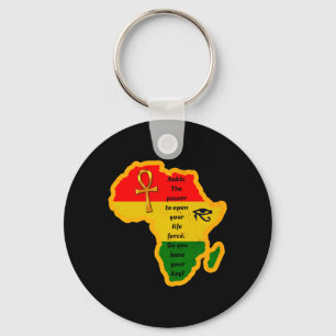 junenth african ankh wer quote keychain