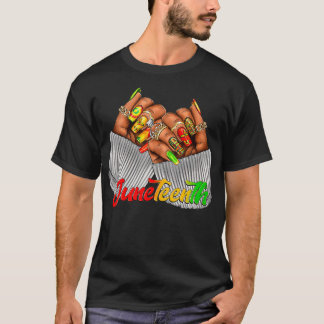 Junenth Nails Black Woman African American Black H T-Shirt