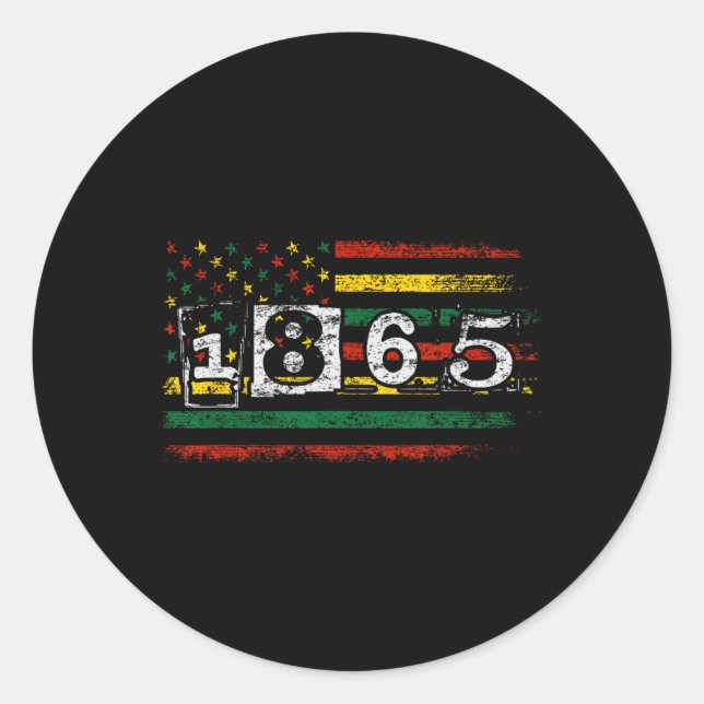 Juneteenth2  classic round sticker (Front)