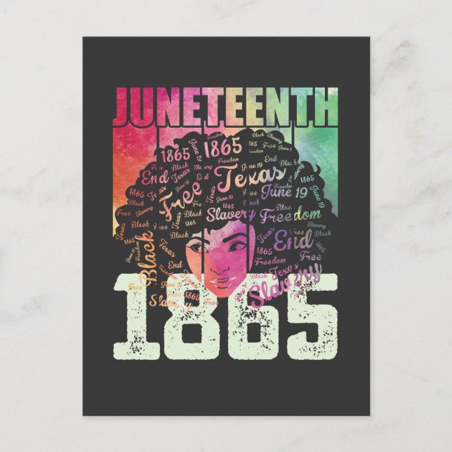 Juneteenth 1865 African American Black Freedom Invitation Postcard (Front)