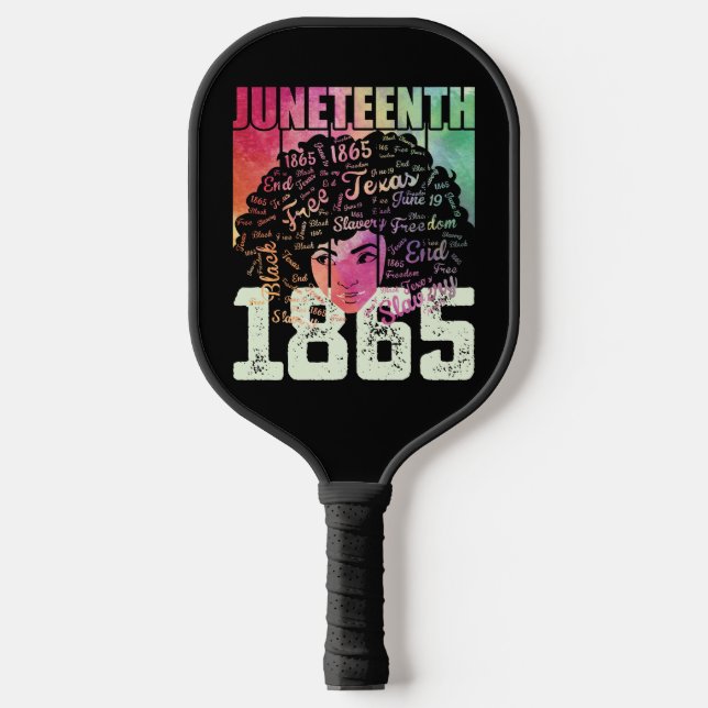 Juneteenth 1865 African American Black Freedom Pickleball Paddle (Front)