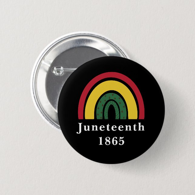 Juneteenth 1865 African American Black History 2 Inch Round Button (Front & Back)