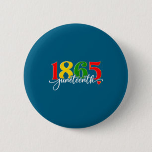 Juneteenth 1865 african american black history men 2 inch round button