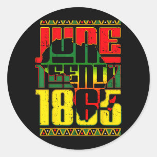 juneteenth 1865 african american freedom black his classic round sticker
