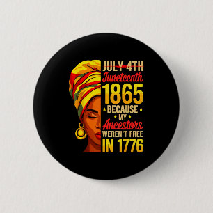 Juneteenth 1865 african american women black 2 inch round button