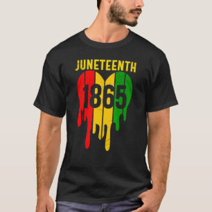 Juneteenth 1865 Black African American Flag Freedo T-Shirt