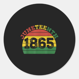 Juneteenth 1865 Black African American History Men Classic Round Sticker