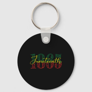 Juneteenth 1865 Black History African American Fre Keychain