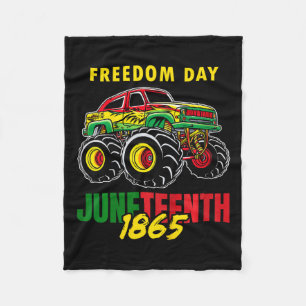 Juneteenth 1865 Black History Boys Tee Monster Tru Fleece Blanket