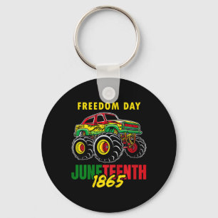 Juneteenth 1865 Black History Boys Tee Monster Tru Keychain