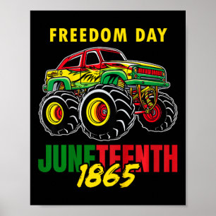 Juneteenth 1865 Black History Boys Tee Monster Tru Poster