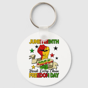 Juneteenth 1865 Black History Break Every Chain Fr Keychain