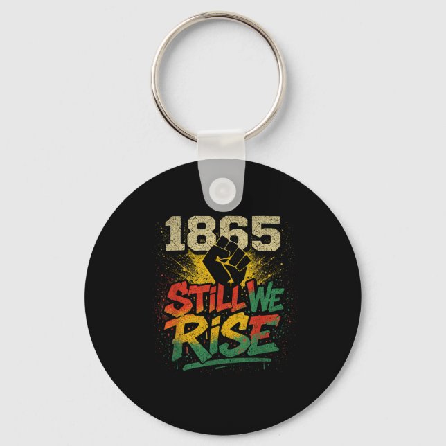 Juneteenth 1865 Black History Month Men  Keychain (Front)