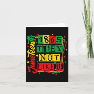 Juneteenth 1865 Black Pride History Blm Outfit  Card