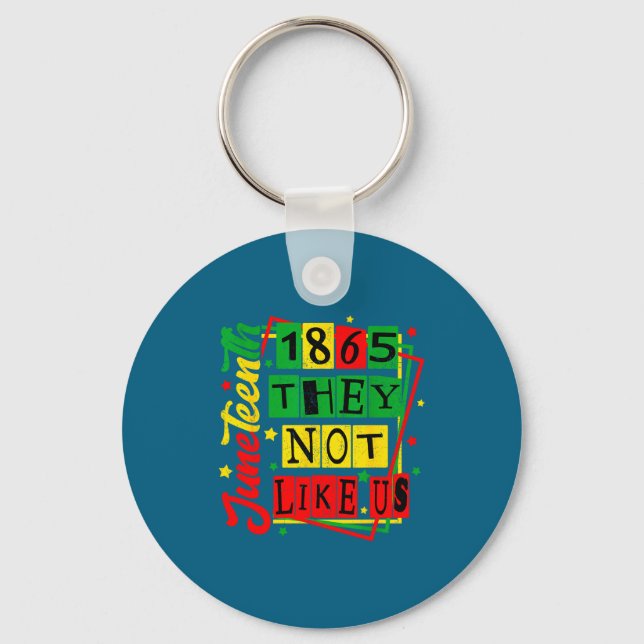 Juneteenth 1865 black pride history blm outfit  keychain (Front)
