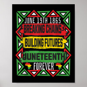 Juneteenth 1865 Breaking Chains Building Futures F Poster
