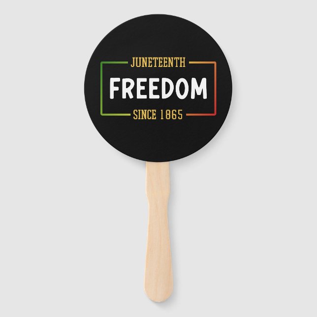 Juneteenth 1865 Celebrating Black Freedom Hand Fan (Front)