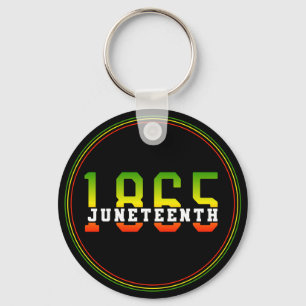 Juneteenth 1865 Celebrating Black Freedom Keychain
