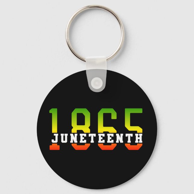 Juneteenth 1865 Celebrating Black Freedom Keychain (Front)
